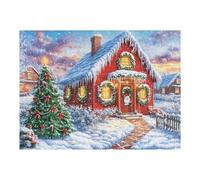 500 Piece Jigsaw Puzzle for Adults Snowy Christmas Cottage Winter 52×38cm Relaxing Hobby Puzzle Great for Daily Leisure Time Reduce Stress Improve Mood Daily Gift