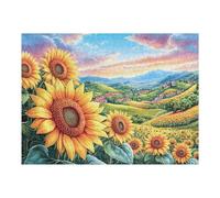 500 Piece Jigsaw Puzzle for Adults Sunflower Field 500 PCS 52×38cm Christmas Ideal for Indoor Activities Rainy Days Weekends Family Time Together Fun Hobby