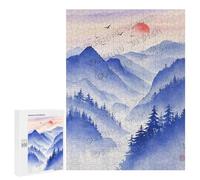 500 Piece Jigsaw Puzzle for Adults Sunrise Over Mountains - Wooden Nature Puzzle, Completed Size 21 x 15 Inches, Relaxing Weekend Activity, Gift for Travel Lovers