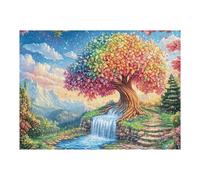 500 Piece Jigsaw Puzzle for Adults Sunset Rainbow Tree of Life 52×38cm Graduation Gift for Students Great for Brain Training Relaxation After Long Time Study Gift