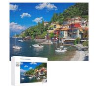 500 Piece Jigsaw Puzzle for Adults, Varenna's Picturesque Lakefront Charm