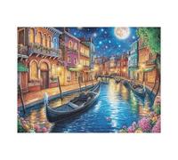 500 Piece Jigsaw Puzzle for Adults Venice Canal Town Landscape 52×38cm Intermediate Level Puzzle Great for Skill Improvement Logical Reasoning Training Brain Exercise