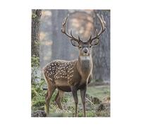 500 Piece Jigsaw Puzzle for Adults Wooden Challenging Puzzle Custom Personalized Camouflage Deer Picture Puzzle for Game Nights Family Wood Puzzle Finished Size 20.4"x15"