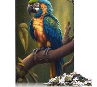 500 Piece Jigsaw Puzzle Game Art Parrot Jigsaw Puzzles for Adults, Woodenboard Puzzles Home Decoration 500pcs (52x38cm)