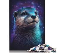500 Piece Jigsaw Puzzle Game Galaxy Otter Jigsaw Puzzles Wood Jigsaw Educational Toys 500pcs (52x38cm)