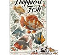 500 Piece Jigsaw Puzzle Game Tropical Fish Poster Jigsaw Puzzles Wood Jigsaw Educational Toys 500pcs (52x38cm)