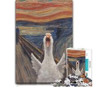 500 Piece Jigsaw Puzzle, Goose Screaming in Edvard Munch's The Scream