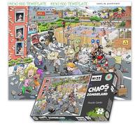 500 Piece Jigsaw Puzzle Kids Halloween Puzzle - Chaos At Zombieland - Funny Jigsaw Puzzles - Comical Cartoon Puzzles For Kids