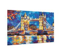 500 Piece Jigsaw Puzzle London Jigsaw Puzzles for Adults The Bridge Impossible Puzzle Challenging High Difficulty Family Activity, Gift Box Packaging, Great Gift Idea for Family Friends 52x38 CM -817y