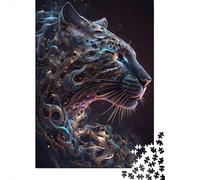 500 Piece Jigsaw Puzzle Magical Panther Jigsaws Puzzles Wooden Puzzle Assembly Toy Family Interactive Game 500pcs (52x38cm)