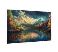 500 Piece Jigsaw Puzzle Northern Lights Jigsaw Puzzles for Adults Landscape Impossible Puzzle Challenging High Difficulty Activity, Gift Box Packaging, Great Gift Idea for Family Friends 52x38 CM -12y
