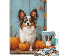 500 Piece Jigsaw Puzzle, Papillon with Pumpkins and Autumn Leaves ｜ Fa