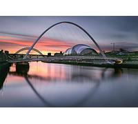 500 Piece Jigsaw Puzzle, Quayside Newcastle Upon Tyne England, for Kids and Adults, Fun Custom Assembly Game 52x38CM