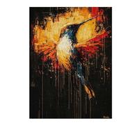 500 Piece Jigsaw Puzzle, Radiant Flight Contemporary Expressionist Hum | Colour and shape sorting: a simple way to organise the image on weekends.