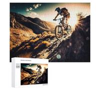 500 Piece Jigsaw Puzzle, Riding into the Sunset Mountain Bike Adventu