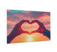 500 Piece Jigsaw Puzzle Setting Sun Jigsaw Puzzles for Adults Love Impossible Puzzle Challenging High Difficulty Family Activity, Gift Box Packaging, Great Gift Idea for Family Friends 52x38 CM -837y