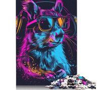 500 Piece Jigsaw Puzzle Space Astronaut Squirrel Puzzles for Adults Wooden Games Jigsaw Challenge Toy Christmas And Birthday Gifts 500pcs (52x38cm)