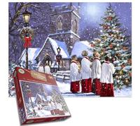 500 Piece Jigsaw Puzzle - The Christmas Choir Festive Santa for Adults - Family Fun Games for Xmas - Size 66 x 50cm