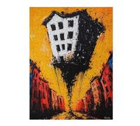 500 Piece Jigsaw Puzzle, The Floating Abyss - Expressionist Surreal Ci