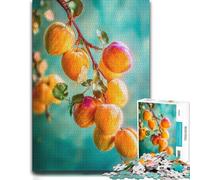 500 Piece Jigsaw Puzzle, Vibrant Ripe Apricots on Branch Cinematic Art