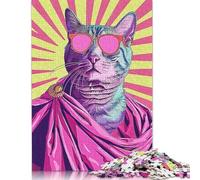 500 Piece Jigsaw Puzzles Ancient Roman Cat Creative Square Wooden Jigsaw Puzzles for Adults 500pcs (52x38cm)