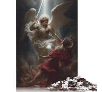500 Piece Jigsaw Puzzles Angel's Triumph Over Darkness Creative Square Wooden Jigsaw Puzzles for Adults 500pcs (52x38cm)