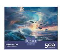 500 Piece Jigsaw Puzzles Animal Dolphin Wooden Puzzles Educational Toys 500pcs (52x38cm)