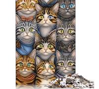 500 Piece Jigsaw Puzzles Art Cat Square Jigsaw Puzzles, for Adults & Woodenboard Puzzles Puzzle for Summer Lovers 500pcs (52x38cm) 规则22：Jigsaw