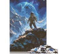 500 Piece Jigsaw Puzzles Astronaut Journey Creative Square Wooden Jigsaw Puzzles for Adults 500pcs (52x38cm)