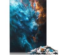 500 Piece Jigsaw Puzzles Blue Ice Dragon Wooden Puzzles Educational Toys 500pcs (52x38cm)
