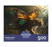 500 Piece Jigsaw Puzzles Butterfly Tiger Wooden Puzzles Educational Toys 500pcs (52x38cm)