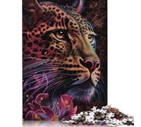 500 Piece Jigsaw Puzzles Colorful Cheetah Animal Wooden Puzzles Educational Toys 500pcs (52x38cm)