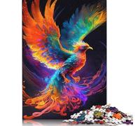 500 Piece Jigsaw Puzzles Colourful Phoenix Art Puzzle Adults And Wooden Jigsaw Puzzle Family Challenging Games 500pcs (52x38cm)