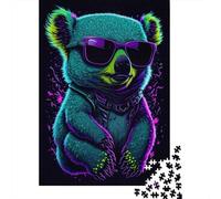500 Piece Jigsaw Puzzles Cute Whimsical Koala Wooden Puzzles Educational Toys 500pcs (52x38cm)