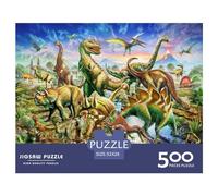 500 Piece Jigsaw Puzzles Dinosaur Creative Square Wooden Jigsaw Puzzles for Adults 500pcs (52x38cm)