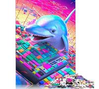 500 Piece Jigsaw Puzzles Dolphin Game Hero Jigsaw Puzzles for Adults Woodenboard Puzzles Challenging To Complete But Fun And Humorous 500pcs (52x38cm)