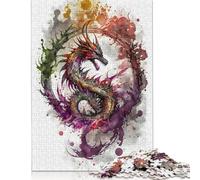500 Piece Jigsaw Puzzles DRAGON 2 Creative Square Wooden Jigsaw Puzzles for Adults 500pcs (52x38cm)
