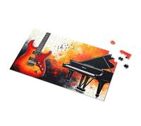 500 Piece Jigsaw Puzzles Electric Guitar And Grand Piano In Harmony Picture Puzzle Puzzles 500 Pieces Easter Gifts For Toddlers(500PCS)