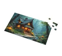 500 Piece Jigsaw Puzzles Enchanted Forest Cottage At Dusk Picture Puzzle Puzzle 500 Pieces 1000 Piece Puzzles(300PCS)