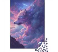500 Piece Jigsaw Puzzles Fantasy_wolf Creative Square Wooden Jigsaw Puzzles for Adults 500pcs (52x38cm)