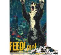 500 Piece Jigsaw Puzzles Feed Me! Creative Square Wooden Jigsaw Puzzles for Adults 500pcs (52x38cm)