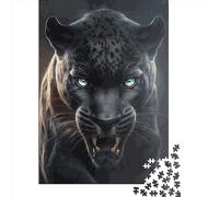 500 Piece Jigsaw Puzzles Fiery Panther Creative Square Wooden Jigsaw Puzzles for Adults 500pcs (52x38cm)
