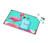 500 Piece Jigsaw Puzzles Flamingo Finds An Unusual Towel Holder Picture Puzzle Puzzle 1000 Pieces 4 Year Old Boy Gift(1000PCS)