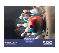 500 Piece Jigsaw Puzzles for Adults Abstract Bowling Artwork Jigsaw Puzzle Children Wooden Puzzles Family Entertainment Toys 500pcs (52x38cm)