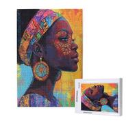 500 Piece Jigsaw Puzzles for Adults,Abstract Jigsaw Puzzles for Adults,Wooden Puzzle with Gift Box,African Women Jigsaws for Family Educational Games,Unique Gifts for Women/Men,Home Wall Decor,ML-177