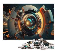 500 Piece Jigsaw Puzzles for Adults Abstract Technology Jigsaw Puzzles for Adults, Wooden Puzzles Educational Stress Relief Toy Puzzle 500pcs (52x38cm)