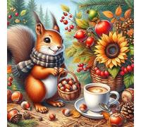 500 Piece Jigsaw Puzzles for Adults Animal Squirrel Sunflower, Fun Challenges, Educational Games, Difficult Jigsaw Puzzles for Adults, Puzzle 500 Pieces