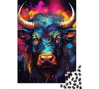 500 Piece Jigsaw Puzzles for Adults Art Animal Yak Jigsaw Puzzle Children Wooden Puzzles Family Entertainment Toys 500pcs (52x38cm)