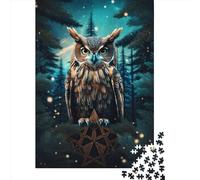 500 Piece Jigsaw Puzzles for Adults Art Owl Animals Jigsaw Puzzle Children Wooden Puzzles Family Entertainment Toys 500pcs (52x38cm)