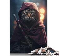 500 Piece Jigsaw Puzzles for Adults Assasins Creed Ninja Cat Jigsaw Puzzles for Adults, Wooden Puzzles Educational Stress Relief Toy Puzzle 500pcs (52x38cm)